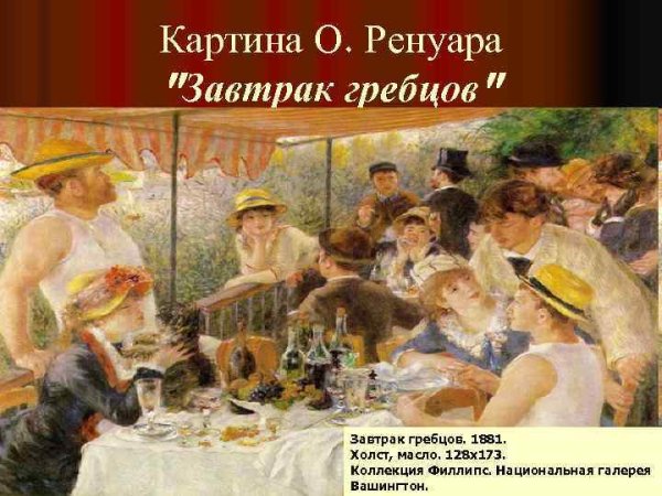 Ренуар завтрак гребцов картина
