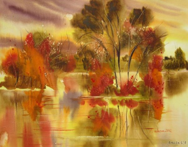 Венета Дочева художник , картины -осенние пейзажи