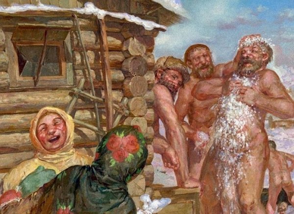 Картины женщины в бане