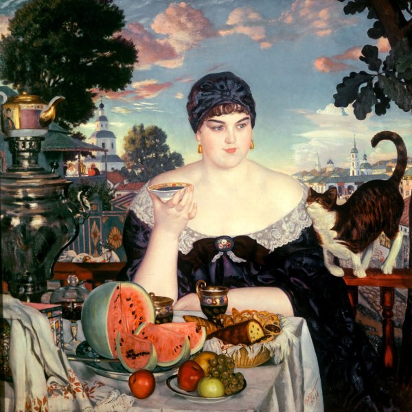 Борис Кустодиев Купчиха за чаем