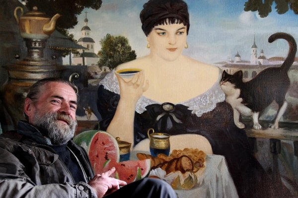Кустодиев Купчиха за чаем