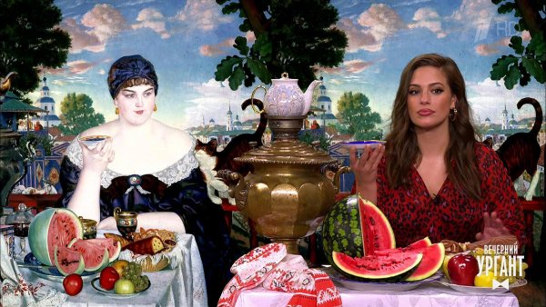 Кустодиев портрет купчихи