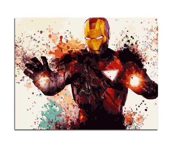 Железный человек картина акрилом