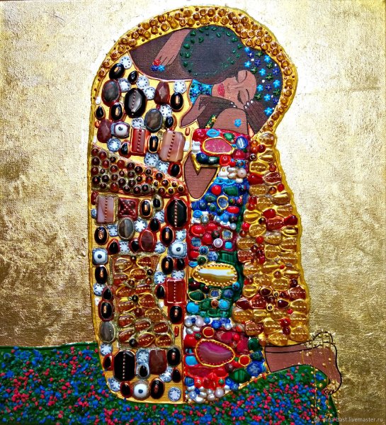 Густав климт золотой поцелуй