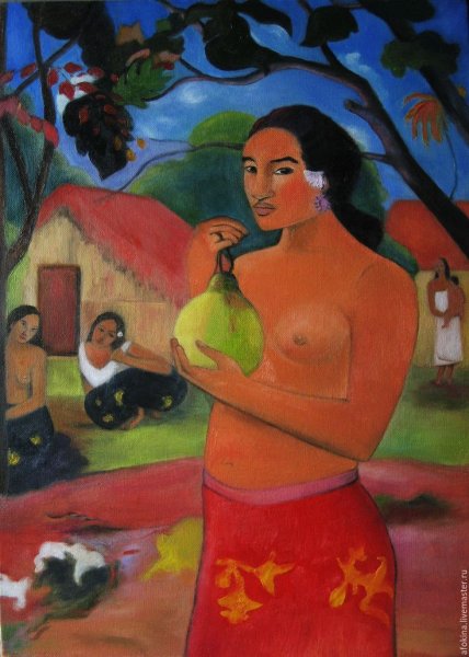 Поль Гоген женщина держащая плод 1893