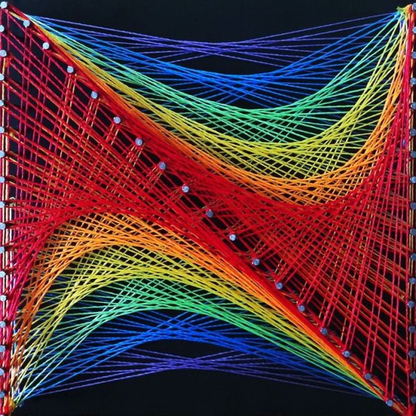 Картины из ниток и гвоздей