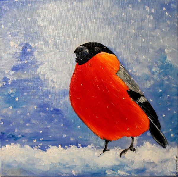 Снегири в живописи