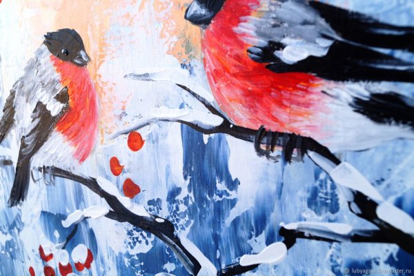 Художница Наталья Григорьева Снегири