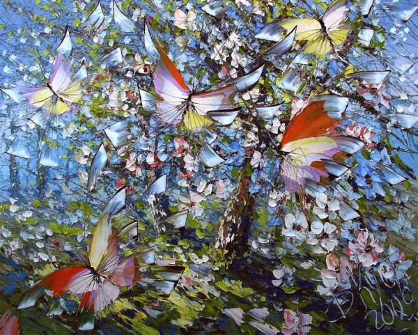 Художник Дмитрий Кустанович картины бабочки
