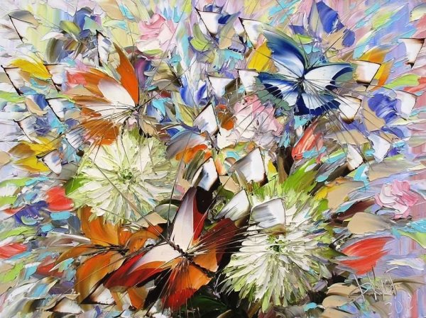 Дмитрий Кустанович картины мастихином