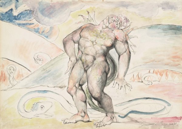 Навуходоносор картина Уильям Блейк