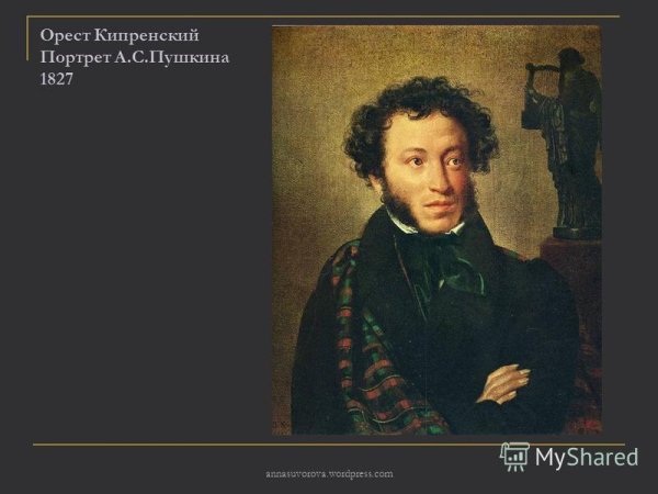 Портрет Александра Пушкина Кипренский