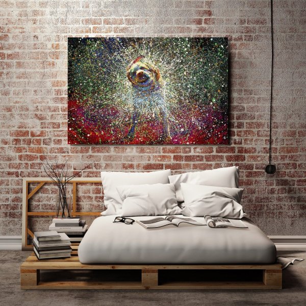 Картины в интерьере лофт