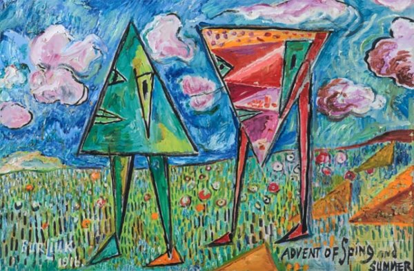 Давид Бурлюк картины футуризм