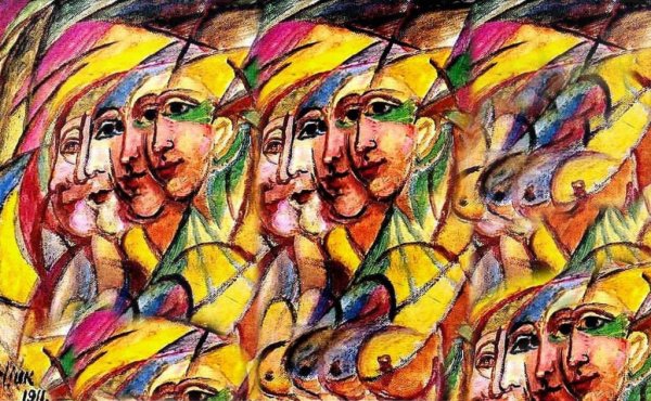 Давид Бурлюк картины футуризм