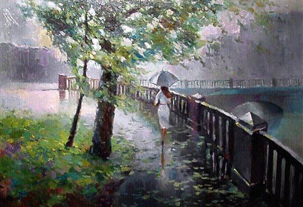 Летний дождь в живописи