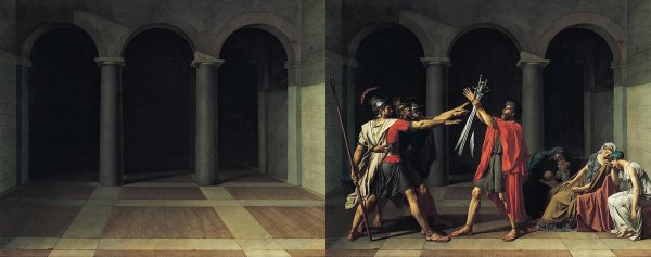 Жак-Луи Давид, «клятва горациев». 1784 Лувр, Париж