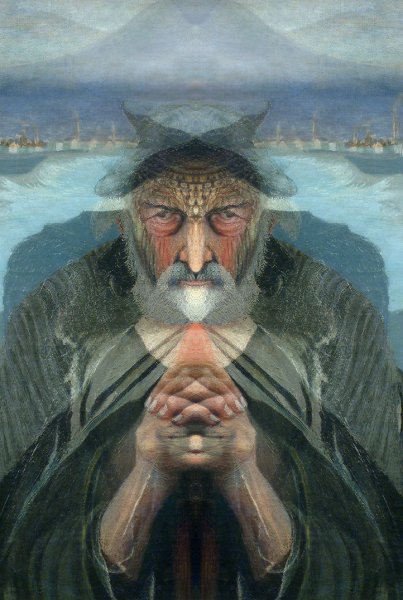 Картина старый Рыбак Тивадар Костка Чонтвари