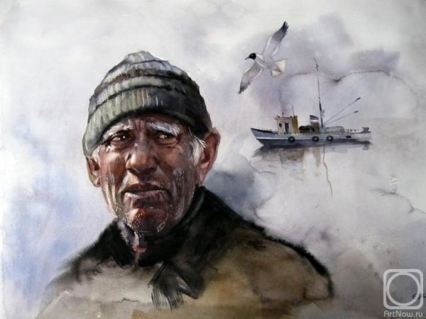 Картина Тивадара Костки старый Рыбак