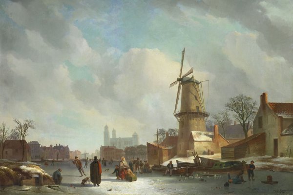 Пейзаж Голландия 17 век