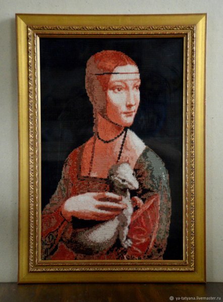 Леонардо да Винчи дама с горностаем 4к