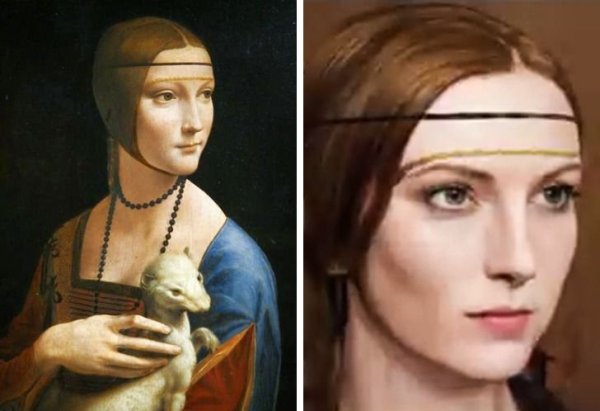 Картина дама с горностаем художник