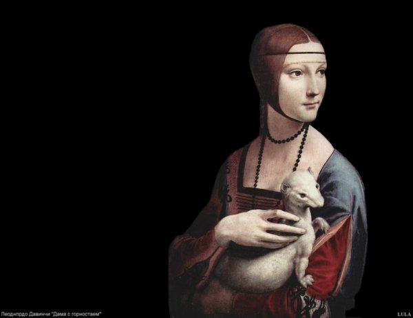 Картина да Винчи дама с горностаем