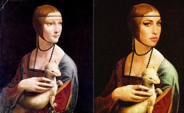 Картина да Винчи дама с горностаем