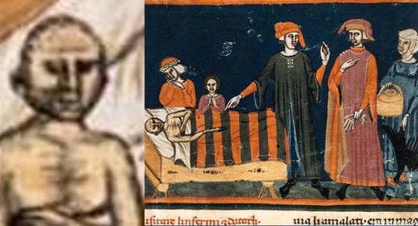 Фреска похороны сатаны Верона XIV век