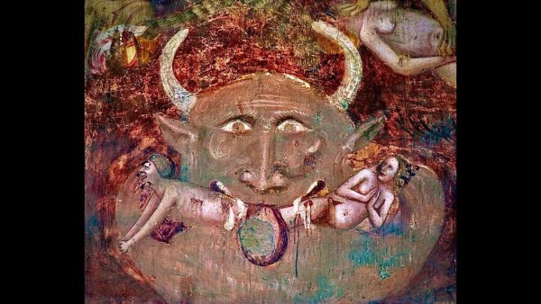 Фреска антихриста 14 века в Италии