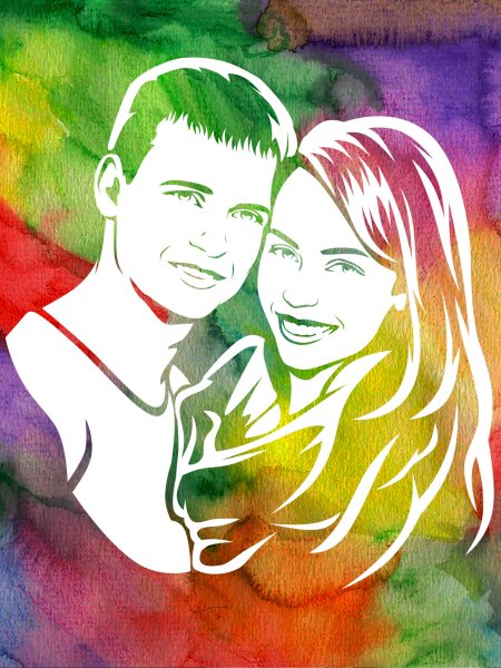 Картина с пленкой на холсте