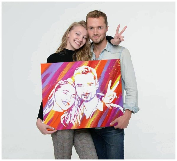 Флип флоп портрет холст