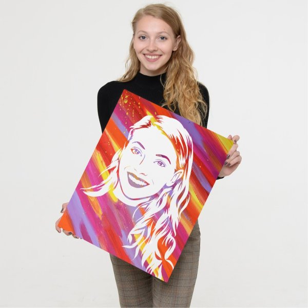 Флип флоп портрет красками