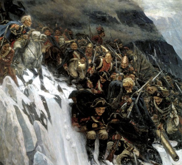 Василий Суриков переход Суворова через Альпы