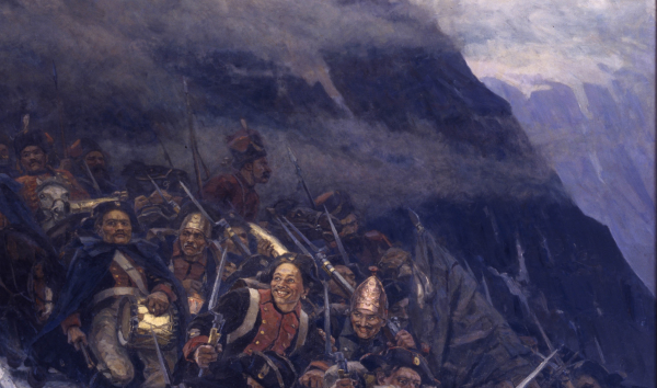 В.И. Суриков. Переход Суворова через Альпы. 1899.