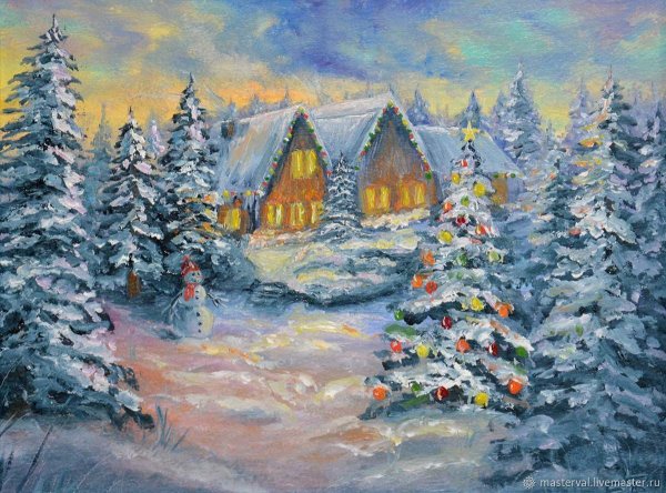 Живопись елочка