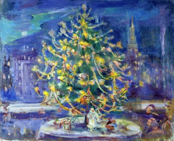 Елка картины художников