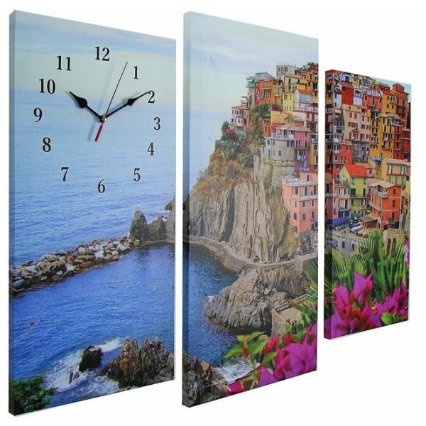 Часы настенные модульные «залив», 60 ? 80 См