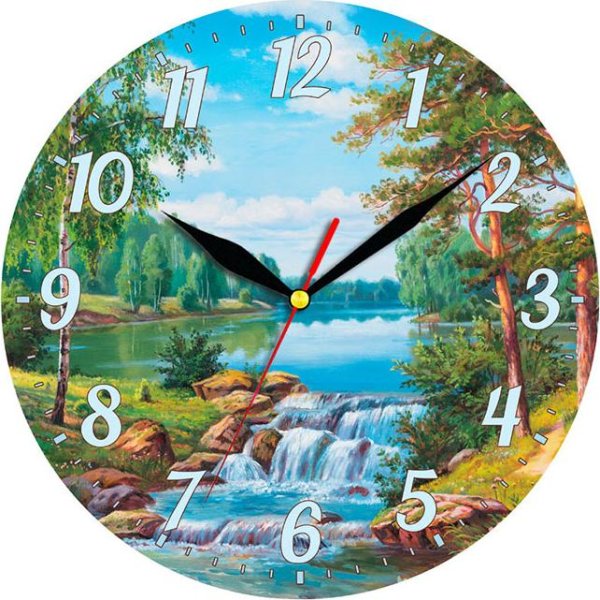 Часы с изображением природы