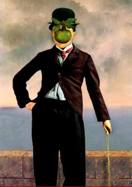 Картина сын человеческий Рене Магритт