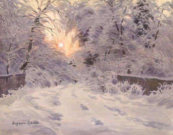 "Новогодняя ночь". Художник Сергей Андрияки