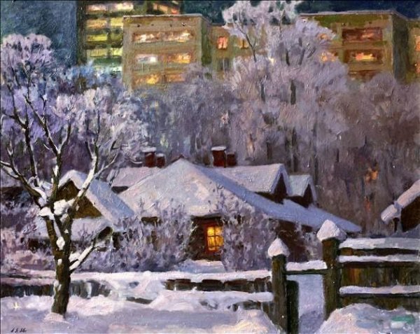 "Новогодняя ночь". Художник Сергей Андрияки