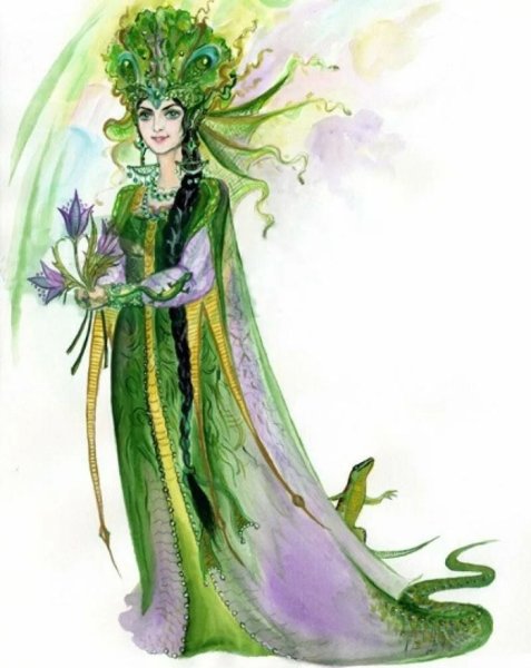 Медной горы хозяйка рисования Бажов