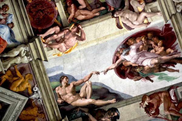 Сикстинская капелла Бог и адам