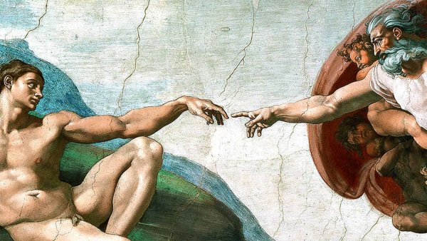 Сикстинская капелла прикосновение Адама
