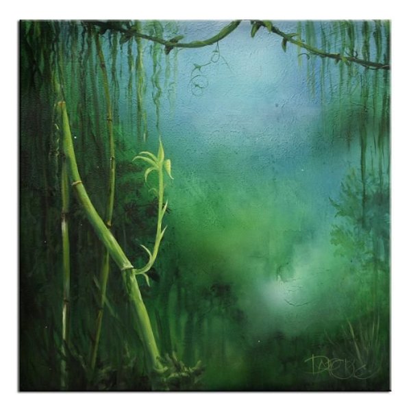 Темно зеленая картина