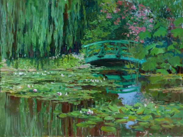 Моне в лесу Живерни