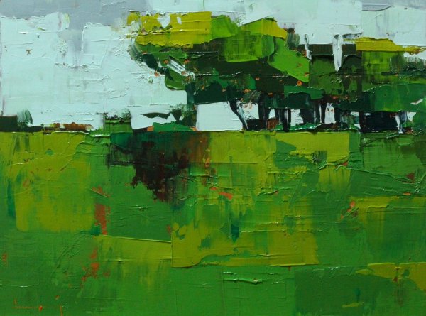 Современная живопись в зеленых тонах