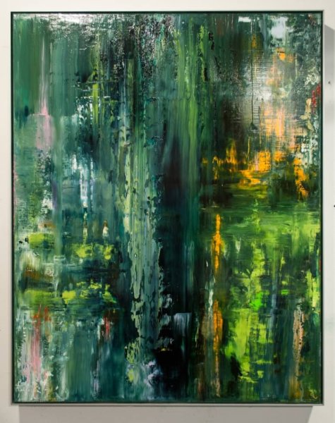 Живопись в зеленых тонах