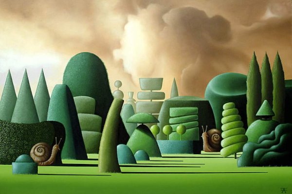 Картина в зеленых тонах